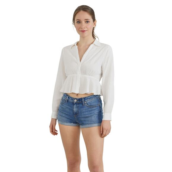 Vanilla Star Juniors Denim Shorts Size 9 Cuffed Blue Jean Shorts 29" Waist - Picture 1 of 5